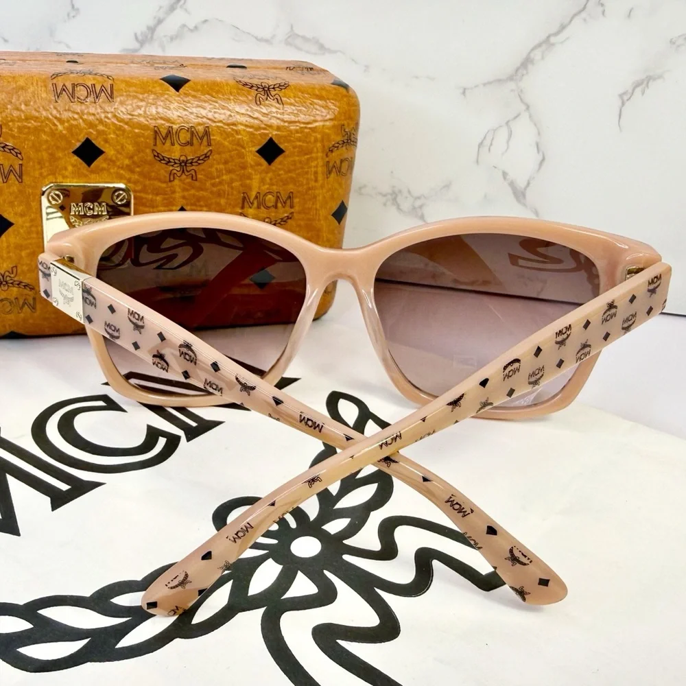 MCM Nude Logo Square Sunglasses